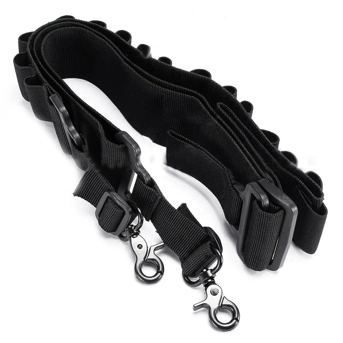 

Outdoor multifunction Crossbody 2 point rifle hook rope hunting Tactics Gun straps-15 hole