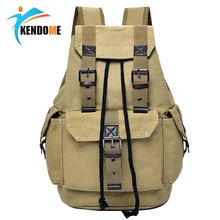 Hot A++ Quality Outdoor Travel Luggage Army Bag Canvas Hiking Backpack Camping Tactical Rucksack Men Military Backpack mochila