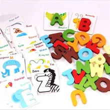 Высококачественный деревянный Монтессори, Английский алфавит, познавательная игрушка для детей, Экологичная, раннее образование, многофункциональная