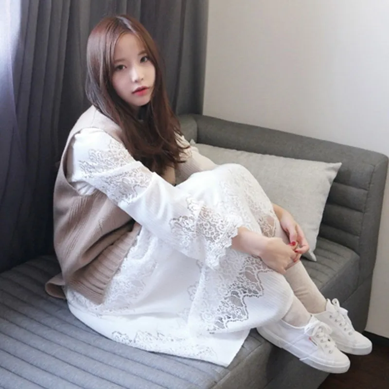 Modis Vrouw sets Lente herfst 2019 Nieuwe Koreaanse Sexy tops vrouwen trui vest + midi Kanten jurk 2 Twee stuk set vrouwen rok set Modis Vrouw sets Lente herfst 2019 Nieuwe Koreaanse Sexy tops vrouwen trui vest + midi Kanten jurk 2 Twee stuk set vrouwen rok set