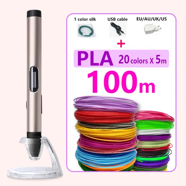 Special Offers 3d print pen 3 d pens 3d pen Child's Christmas present 1.75mm pla filament 20 colors * 5m 3d magic pen USB Charging LED display Special Offers 3d print pen 3 d pens 3d pen Child's Christmas present 1.75mm pla filament 20 colors * 5m 3d magic pen USB Charging LED display
