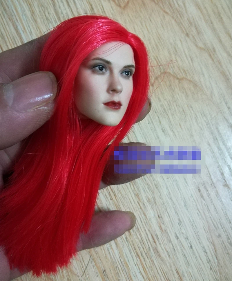 Масштаб 1/6 красная голова Sonja модель головы из красных волос женская лепка