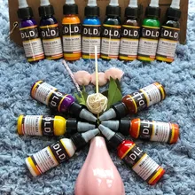 DLD 8 цветов Перманентная Линия Профессиональный Пигмент чернил татуировки 30 мл/бутылка тела принадлежности для рисования татуировок чернила для перманентного татуажа 8