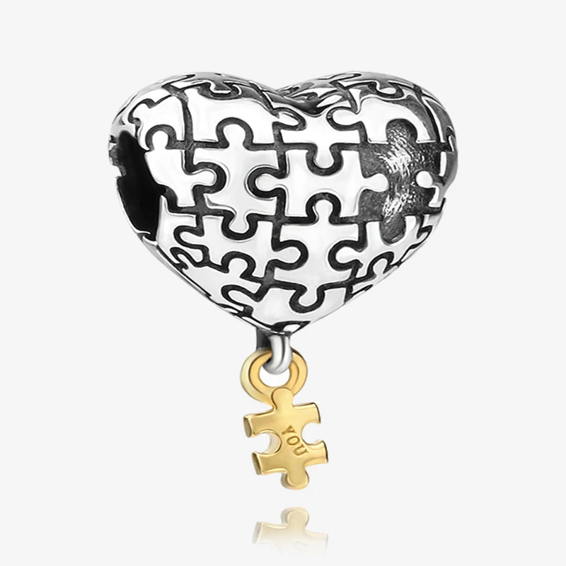 Strollgirl New Collection Romantic 925 Sterling Silver Love Heart Charm Beads Fit Original Pandora Bracelet Jewelry Accessories - Цвет: StrollGirlJF9011-P