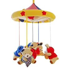 SHILOH Crib Mobile Infant Baby Play Toys Animal Bed Bell Toy Mobile Cute Lovely Electric Baby Music Educational Toys 60 Songs