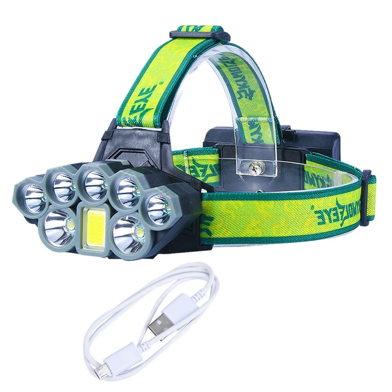 

SKYWOLFEYE 8LED8 Mode Glare Long-Range Fishing Lights Usb Charging Headlights Outdoor Strong Headlights 2000 Lumens Strong Hea