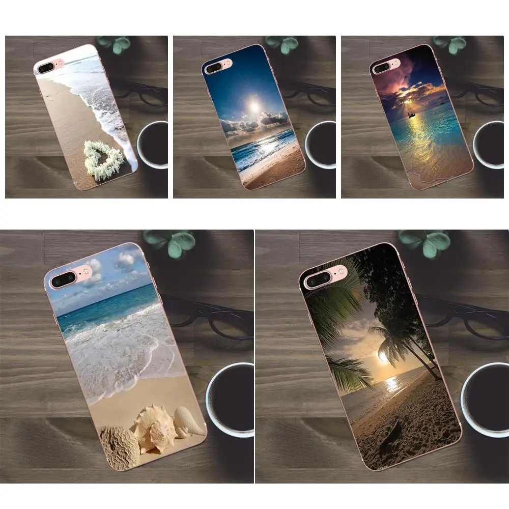 

For Apple iPhone X 4 4S 5 5C SE 6 6S 7 8 Plus Galaxy A3 A5 J1 J2 J3 J5 J7 2017 Soft TPU Case Mobile Beach Sea Best Friend Bff