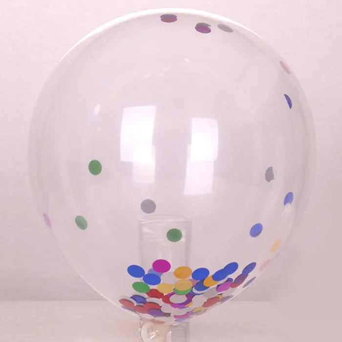 5 шт./лот воздушный шар "Конфетти" 12 дюймов латексный шар детский день рождения Декорации на свадьбу, вечеринку гелиевый баллон Большие Прозрачные Шары - Цвет: Figure 4