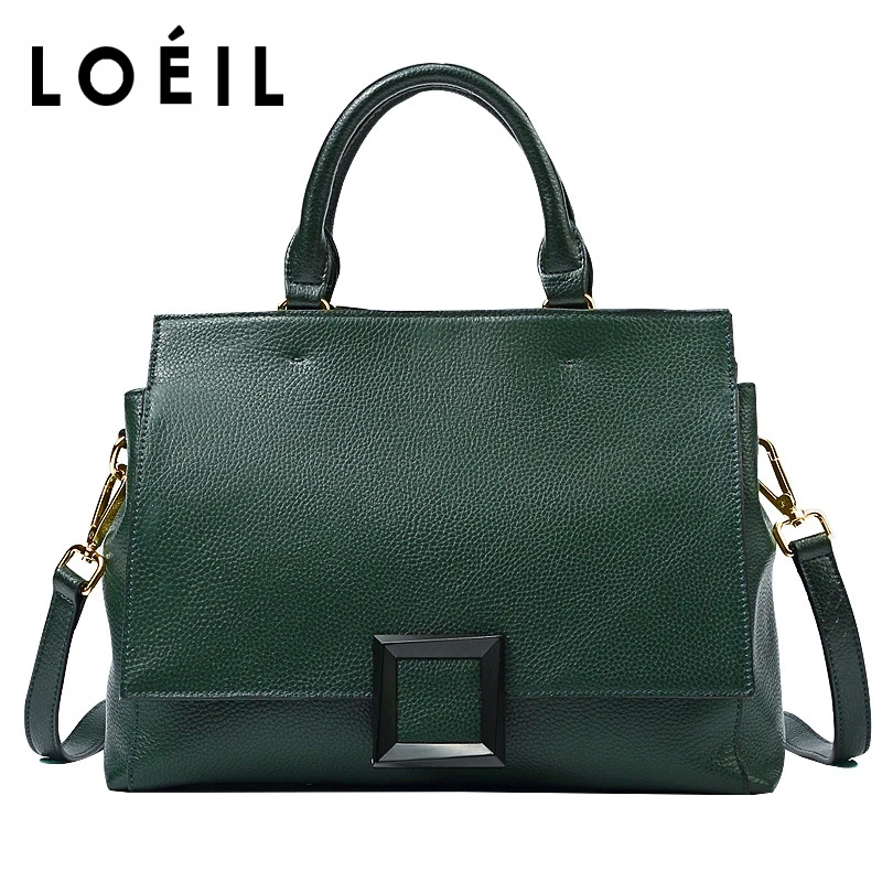 

2018 new fashion handbag leather female big bag wild simple atmosphere Korean version of the shoulder ladies bag