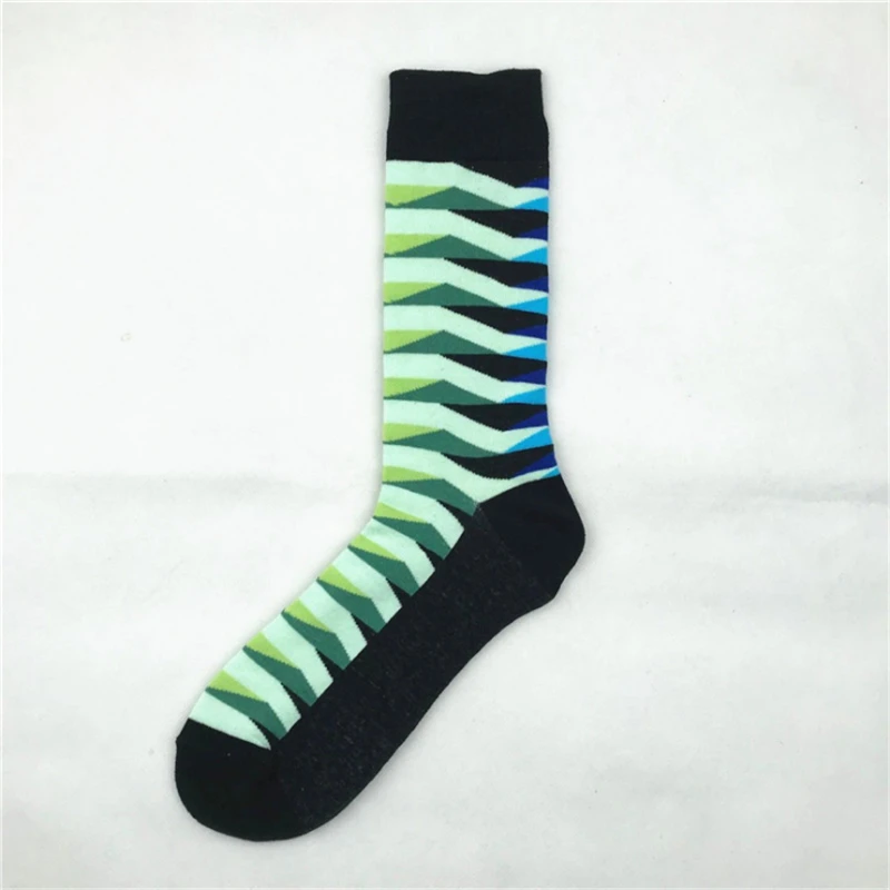 Moda Socmark, брендовые качественные мужские носки, 10 цветов, носки с геометрическим рисунком животных, мужские носки из чесаного хлопка, Calcetines Largos Hombre