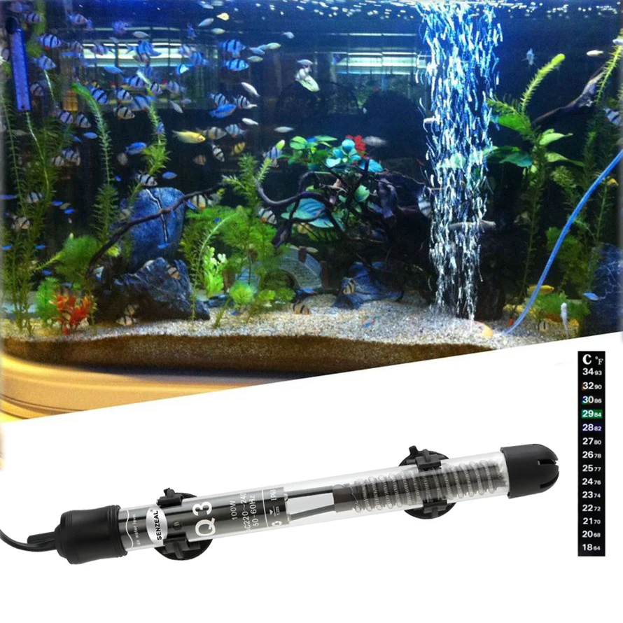 

Senzeal Submersible Aquarium Heater Fish Tank Heating Rod for Aquarium Temperature Adjustment 50W/100W/200W/300W Aquarium Fliter