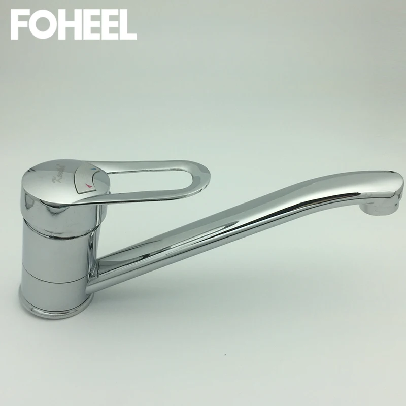 Кухонный Смеситель FOHEEL кран с одной ручкой для горячей и холодной воды длинная
