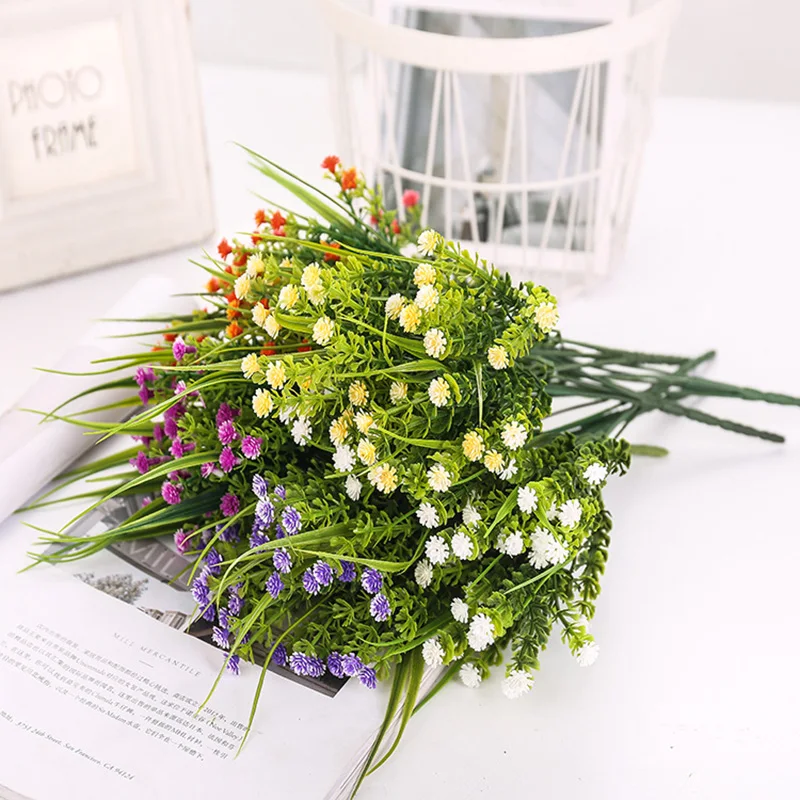 

Artificial Flowers Fake Gypsophila DIY Floral Bouquets Arrangement Wedding Home Garden Party Decoration Rose Graduation 2019