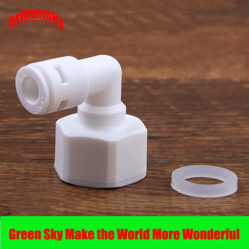 

6 pcs/lot 1/2 inch to 1/4 inch OD tube L shaped pneumatic elbow fitting