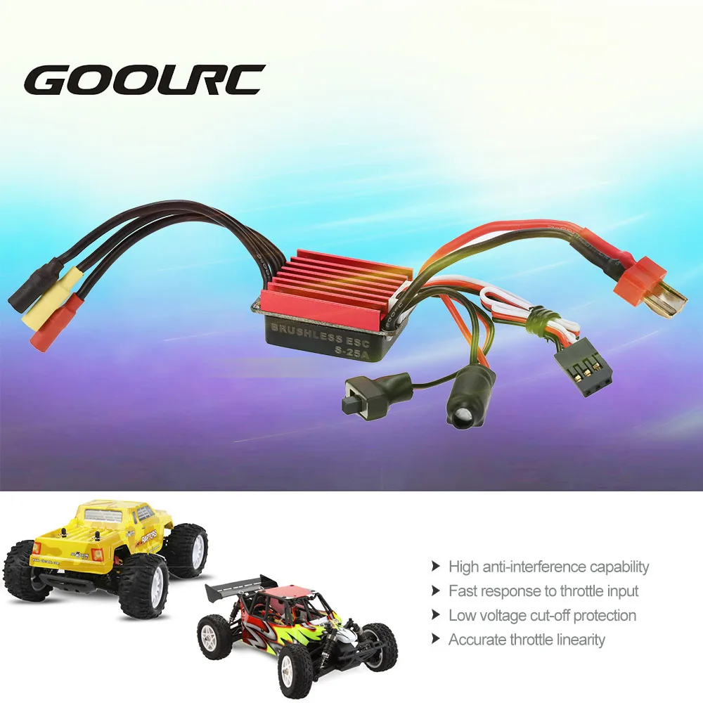 Оригинальный бесщеточный двигатель GoolRC S2435 4800KV и ESC Набор для 1/16 1/18 RC Car Truck |