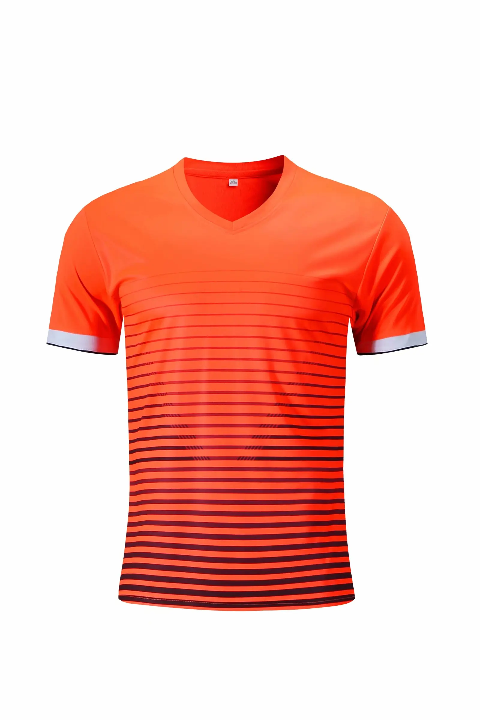 Мужская и женская футболка для футбола, Спортивная футболка, футболки для фитнеса, бега, быстросохнущая футболка, уличная спортивная одежда для тренировок, бега - Цвет: 8053 orange