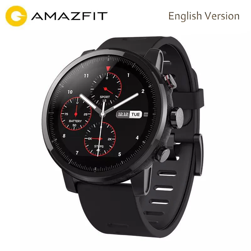 

English Version Xiaomi Huami Amazfit Stratos Pace 2 Smart Watch with GPS PPG Heart Rate Monitor Firstbeat VO2max 5ATM Waterproof