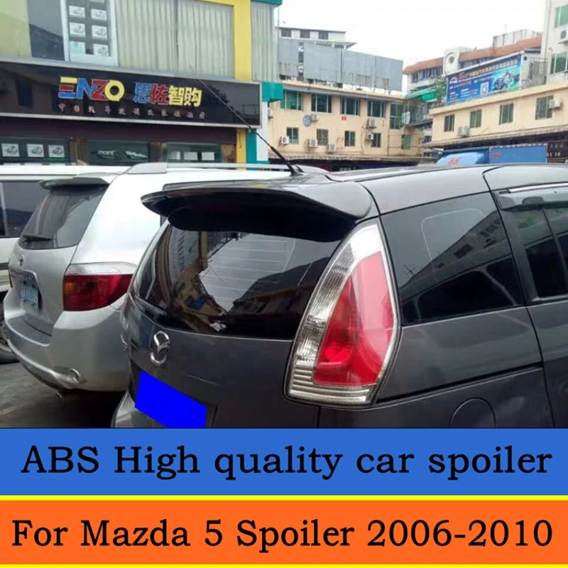 Для Mazda 5 спойлер 2006 2007 2008 2009 2010 Mazda5 Высокое качество ABS Материал заднее крыло