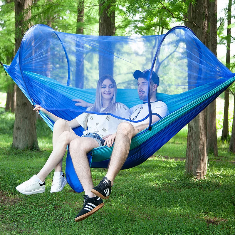 Hammock ao ar Rede com Mosquiteiro Duplo Pessoa Forte Camping Parachute Livre Tent Hanging Cama Lazer Hamac 11 Ar Livre Rede Com Mosquiteiro Tent Hanging Cama Lazer Hamac