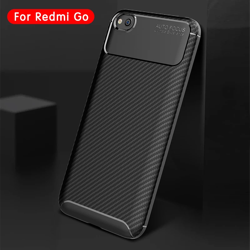 

For Xiaomi Redmi Go Case Soft Silicon Back Cover Carbon Fiber TPU Shockproof Case For Xiaomi Redmi GO Phone Coque Cases