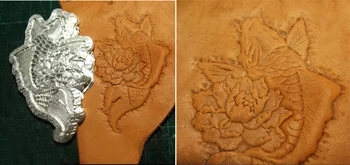 

Koi and peony pattern Hand-work unique design leather working tool carving punches stamp craft leather with leather carving tool