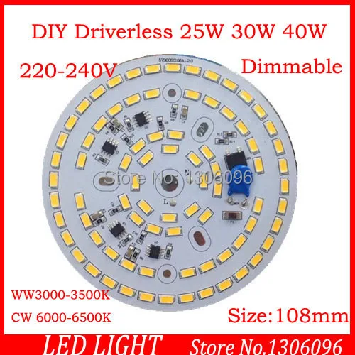 3 w 5 7 9w12w 15 25 30 40 W 60 100 водителя led SMD2835 привело PCB для круглых лампочка 220 V
