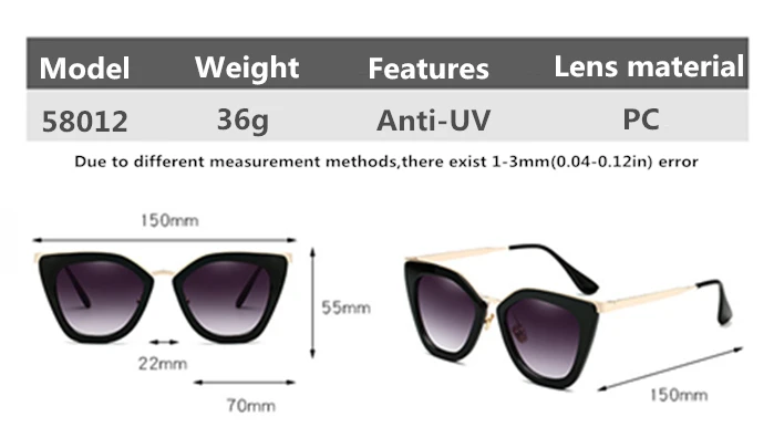 Новые женские солнечные очки модные солнцезащитные очки кошачий глаз женские фирменные очки для вождения Oculos 58012