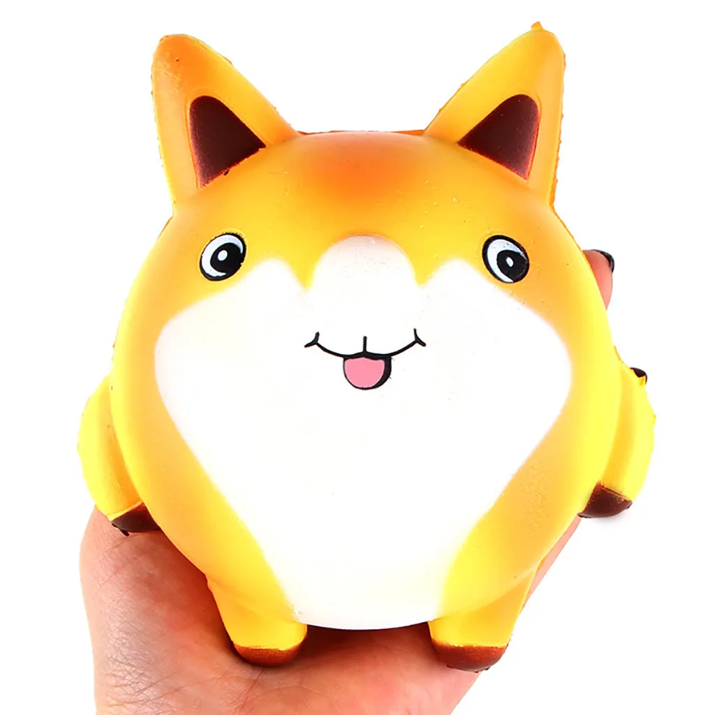 Children slow rebound slow squeeze toy simulation food model ventilation decompression toy cartoon fox version toy 2019 new