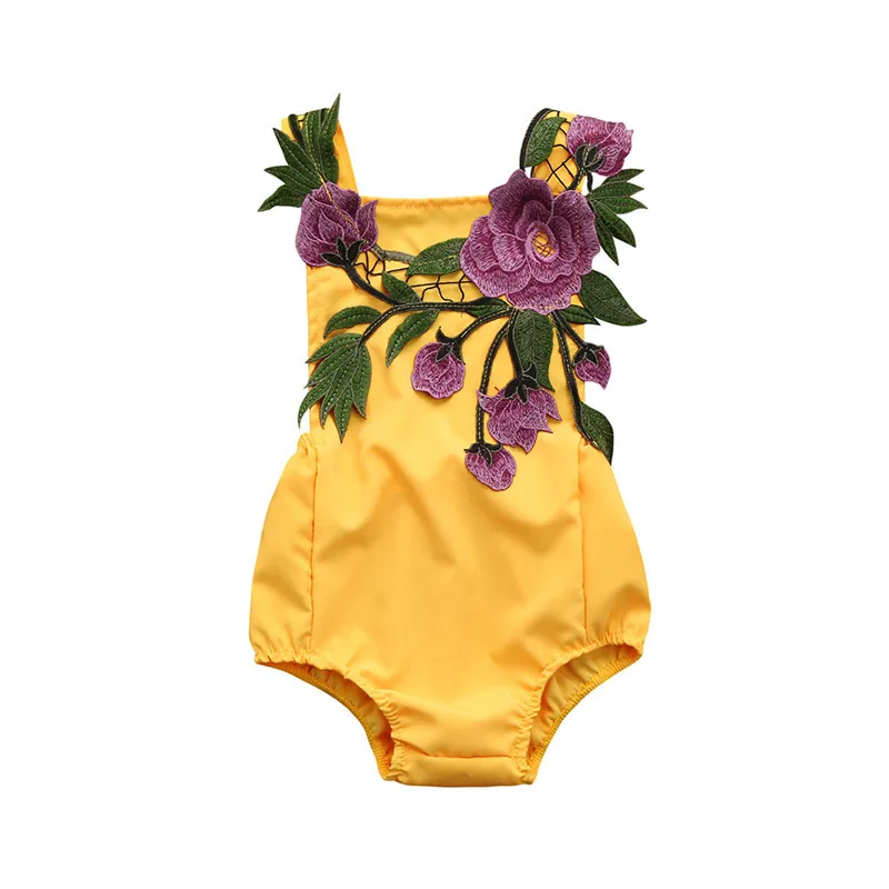 

2018 ARLONEET Newborn Infant Baby Girls Romper Flower Embroidery Strap Jumpsuit Outfit Clothes Baby Clothes Boy Baby Jumpsuit