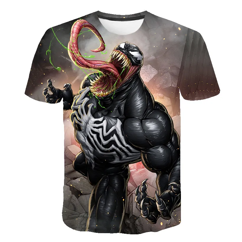 

Newest Venom t-shirt 3D Printed T-shirts Men Women Casual Shirt Short Sleeve Fitness T Shirt Deadpool Tees Spider man Skull Tops