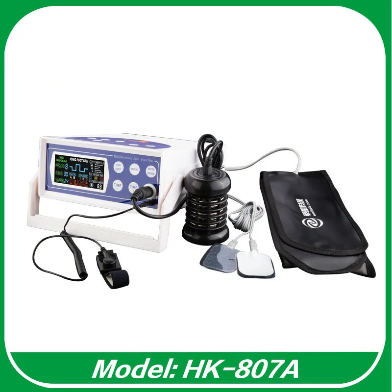 

8 work modes Detox Foot Spa Machine HK-807A Ion Ionic Detox Foot Bath machine with infrared waist belt acupuncture function