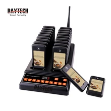 DAYTECH Coaster Pagering Queueing Service System Calling Beeps Restaurant Pager Queue System for Restaurant/Cafe/Hospital ticket dispenser electronic queue management calling system with paper roll
