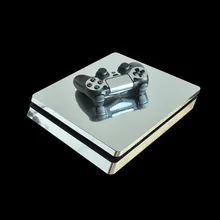 

OSTSTICKER Silver Chrome For Playstation 4 Slim Vinyl Skin Sticker Cover Decal For PS4 Slim Decal Skins