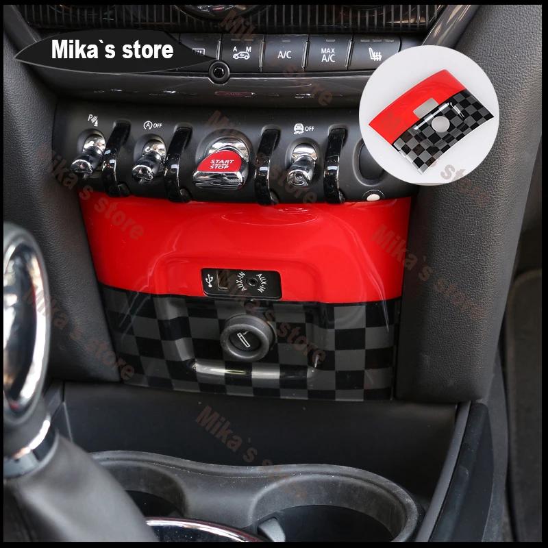 

ABS Cigarette lighter pannel frame trim cover sticker for mini cooper F60 countryman car-styling inner car sticker decoration