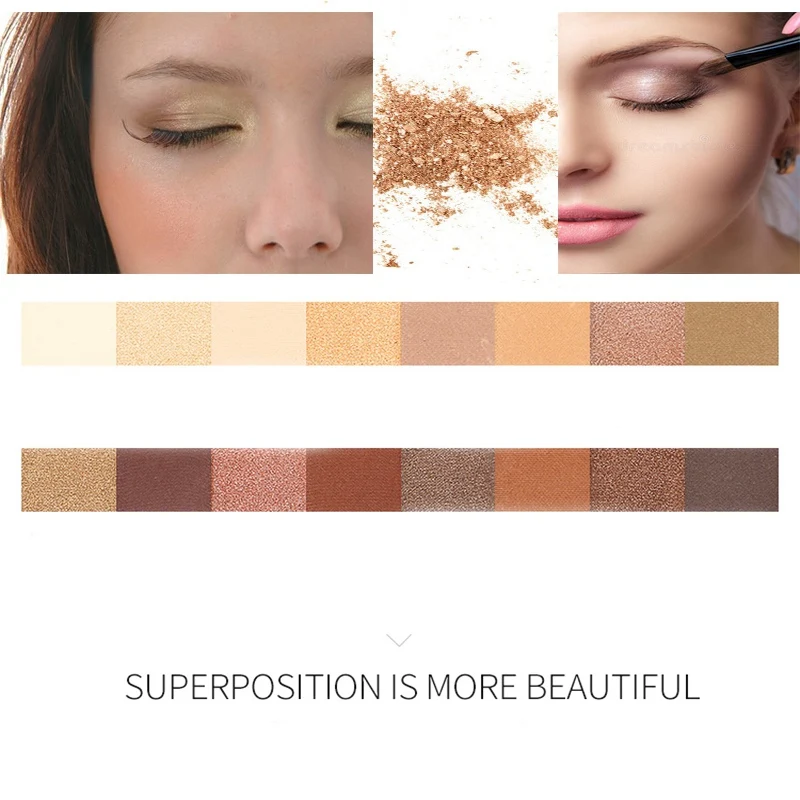 Hot 16 Colors Charming Eyeshadow Palette Earth Color Long-Lasting Waterproof Glitter Matte Eye Shadow Pigmented Powder