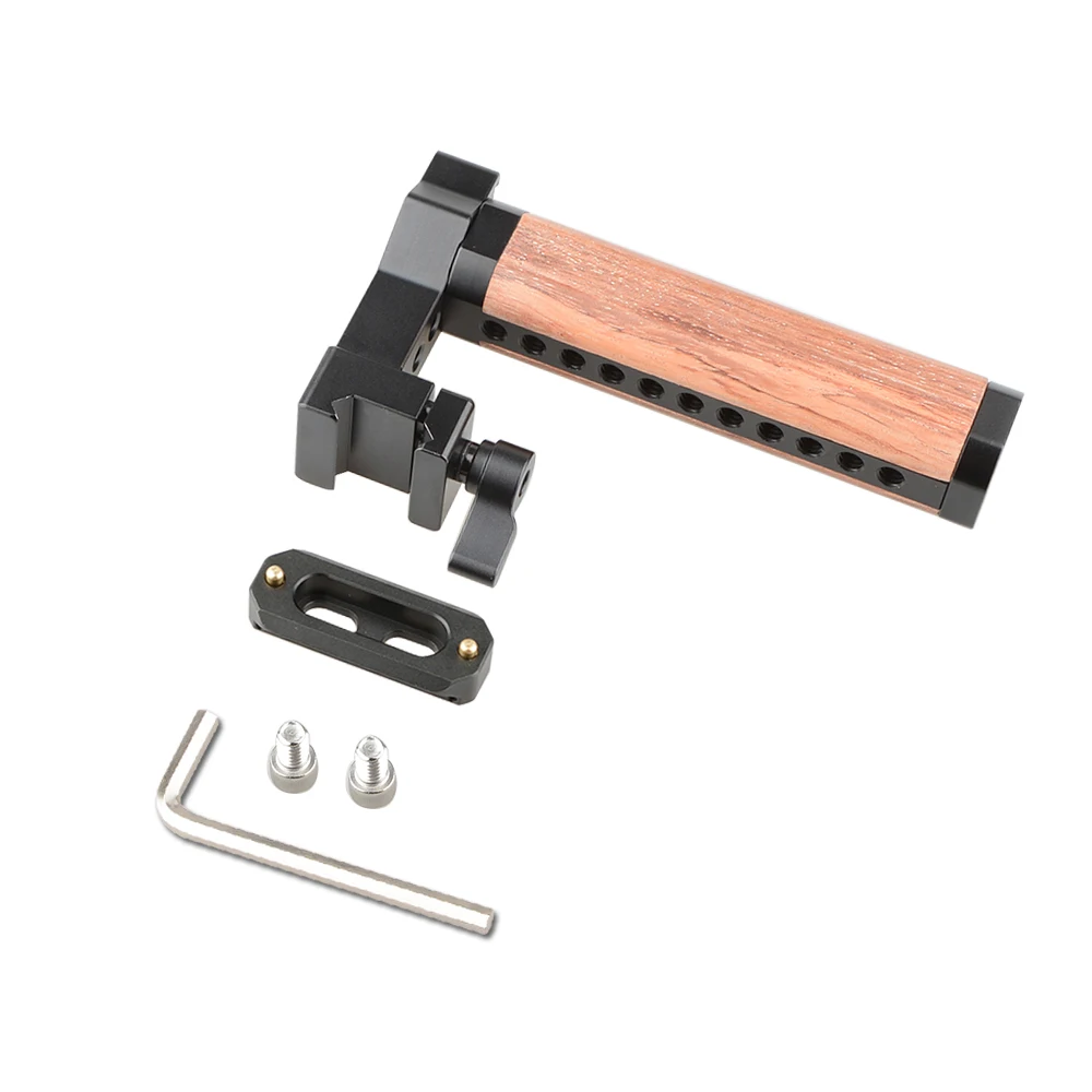 CAMVATE QR Wooden Top Handle With NATO Rail And Cold Shoe (2)