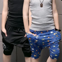 Г. Новые поступления, летние Шаровары в горошек для мальчиков стретч-микро волокна капри детские мягкие брюки штаны для девочек От 2 до 10 лет