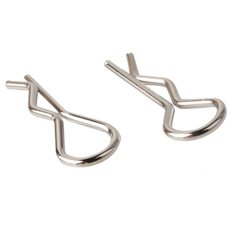 

100pcs R Clips Pins 1:10 Model Parts Tool Spare Boat Car Shell Metal Silver Replacement Convenient Durable Usable