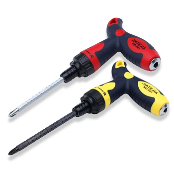 

Repair Hand Tools 1PC Screwdriver T-type Anti-slip Alloy Steel Multifunctional T Handle Ratchet Screwdriver