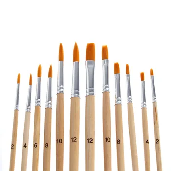 

12Pcs Brush Set for Art Painting Oil Watercolor Drawing Craft Tool DIY Kid Child