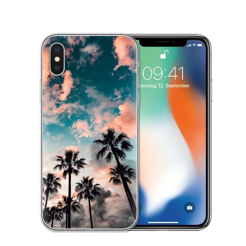 الصيف الشاطئ الاسترخاء نجم البحر المحيط السماء الشمس سيليكون لينة TPU الهاتف حالات لتفاح iphone X 8 7 زائد 6 6 ثانية زائد 5 ثانية SE كوكه غطاء