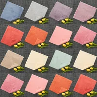 4pcs/set Hand Towels Small 25x25cm Coral Fleece Solid Color Face Towel For Kids Good Water Absorption Dish Towel toalha de banho 6