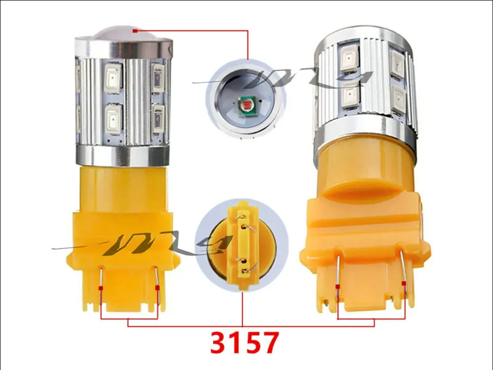3157 3156 Автомобильный источник света 12 SMD 5630 5 Вт чипы Cree P27W/7 светодиодные