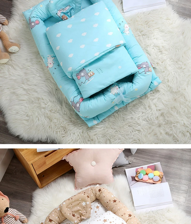 algodão infantil bebê ninho viagem cama dobrável