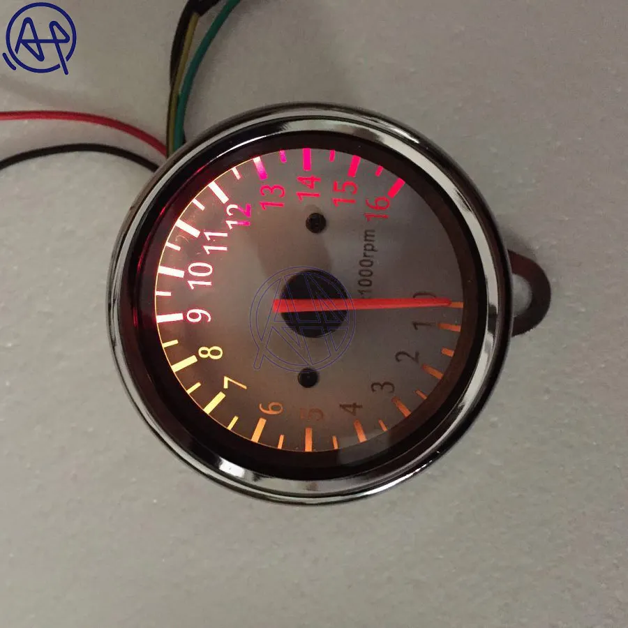 Тахометр универсальный для мотоцикла 12 В 16000 об./мин.|motorcycle tachometer gauge|tachometer