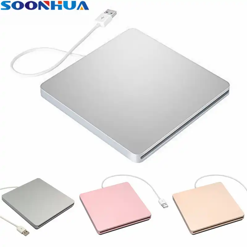 SOONHUA портативный тонкий слот нагрузки USB внешний привод поддержка DOS CD RW DVD RW CD DVD rom плеер привод для ноутбука Настольный Ноутбук - изображение