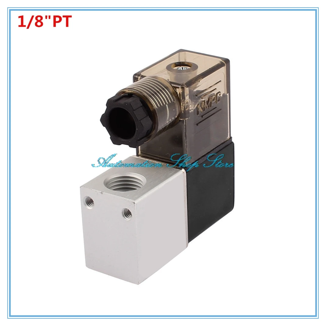 DC12V DC24V AC110V AC220V 2 порта 2Pos 1/" BSP нормально закрытый нейтральный Электрический пневматический Соленоидный клапан катушка 2V025-06