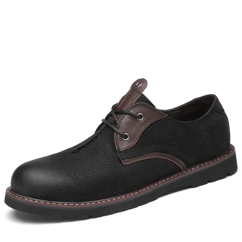 Oxfords Do 2019 De brown Homem Caminhada Black Casual Outono Masculino Calçados Primavera Genuíno Sapatos Couro Mens Sapato Clax Designer 6wxBpYx