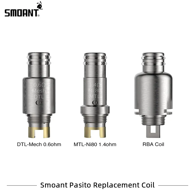 

Original Smoant Pasito Replacement Coils MTL Ni-80 1.4ohm/DTL Mesh 0.6ohm rba Coils For Electronic Cigarettes Smoant Pasito Pod