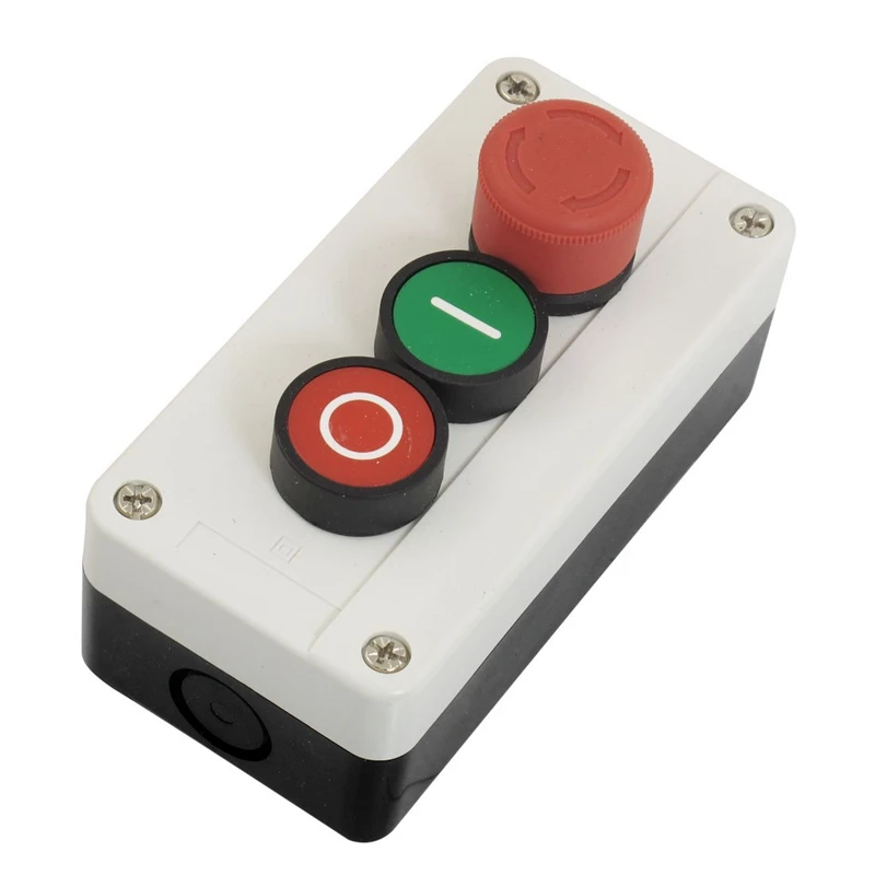 

NC Emergency Stop NO Red Green Momentary Push Button Switch Station 600V 10A